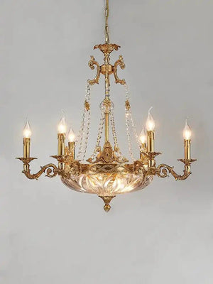 European Style Luxury Crystal Pendant Candle Chandelier for Living Room/Foyer/Entrys/Hallwayr - Arialamps
