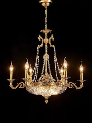 European Style Luxury Crystal Pendant Candle Chandelier for Living Room/Foyer/Entrys/Hallwayr - Arialamps