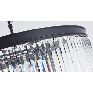 Extra Large 7 - Tier Luxury Crystal Chandelier in Black/Coffee/Gold/Chrome Finish Color - Arialamps