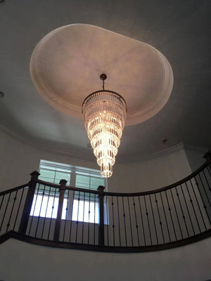 Extra Large 7 - Tier Luxury Crystal Chandelier in Black/Coffee/Gold/Chrome Finish Color - Arialamps