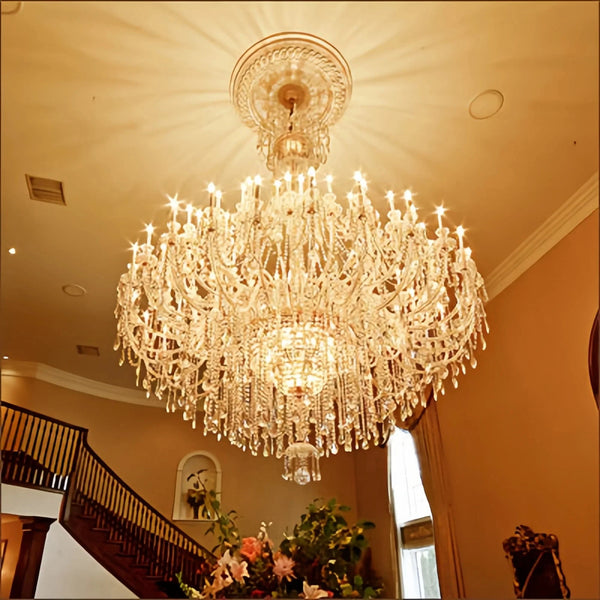 Extra Large Classic Traditional Crystal Chandelier 60/72/90 Lights for Showroom, Foyer , Wedding Hall - Arialamps
