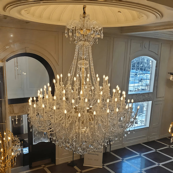 Extra Large Classic Traditional Crystal Chandelier 60/72/90 Lights for Showroom, Foyer , Wedding Hall - Arialamps
