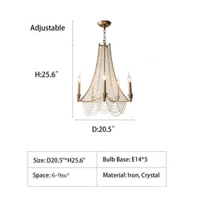 Extra Large European Crystal Beaded Chandelier Candle Light for Stairs / Duplex / Villa - Arialamps