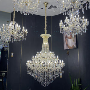 Extra Large French Candle Crystal Branch Chandelier for Foyer and Staircase-Chandeliers-Arialamps