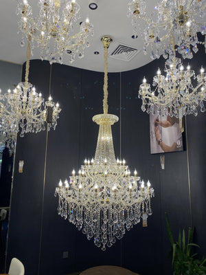 Extra Large French Candle Crystal Branch Chandelier for Foyer and Staircase-Chandeliers-Arialamps