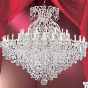 Extra Large Multi - layers Luxury Candle Branch Crystal Chandelier - Arialamps