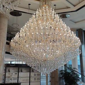 Extra Large Multi-tiered Candle Light Crystal Chandelier for Hotel/Restaurant