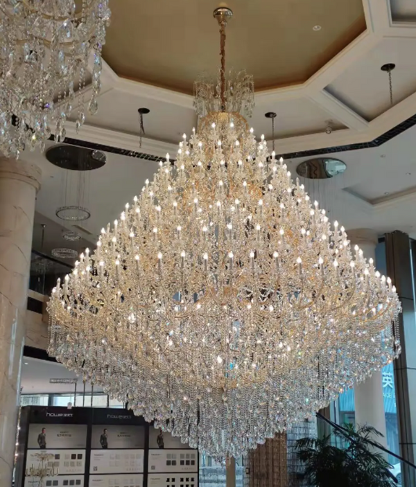 Extra Large Multi-tiered Candle Light Crystal Chandelier for Hotel/Restaurant