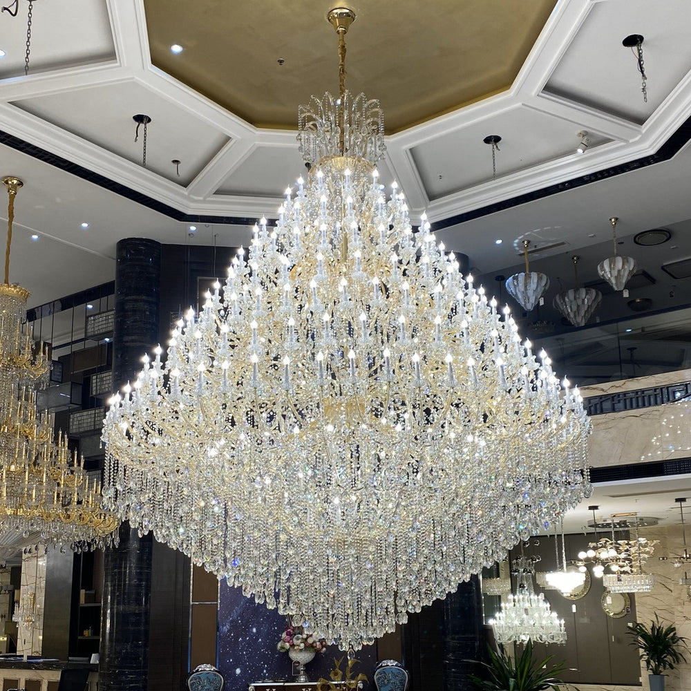 Extra Large Multi-tiered Candle Light Crystal Chandelier for Hotel/Restaurant
