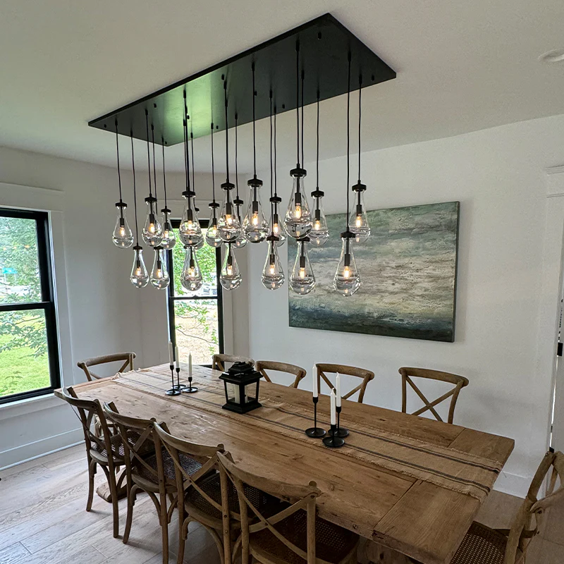 Raindrops Rectangle Chandelier