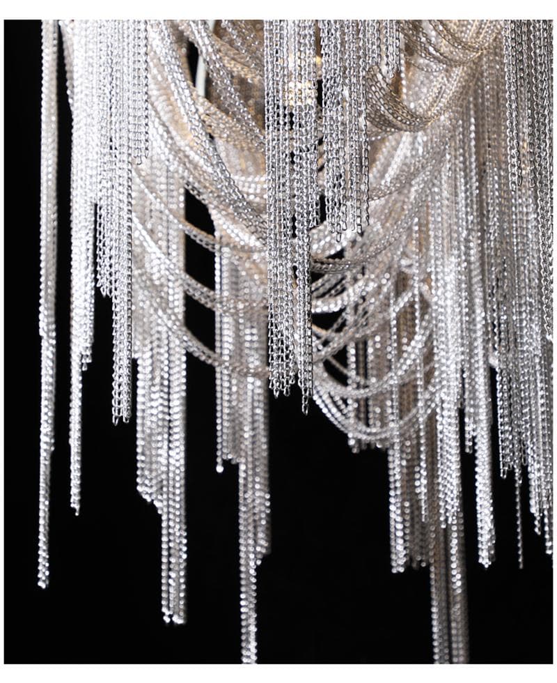 Alisa Luxury  Aluminum Chain Tassel Chandelier