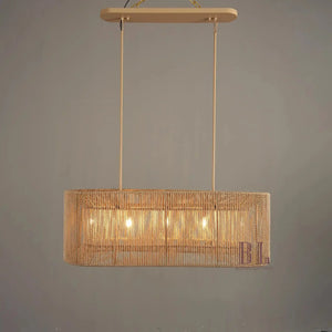 Farrington Abaca Linear Chandelier 42" - Arialamps