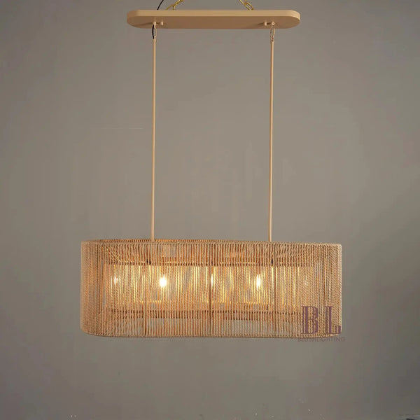 Farrington Abaca Linear Chandelier 42" - Arialamps