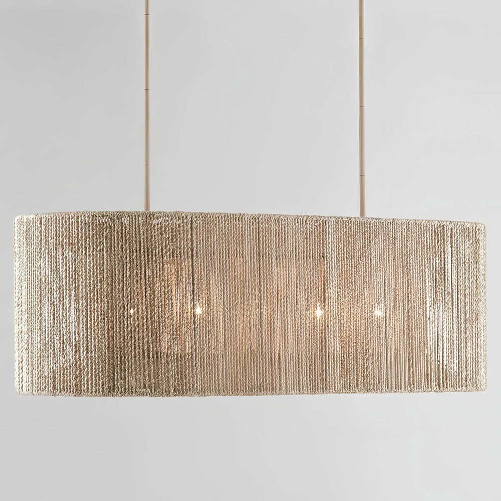 Farrington Abaca Linear Chandelier 42" - Arialamps