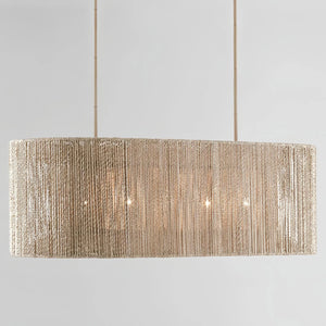Farrington Abaca Linear Chandelier 42" - Arialamps