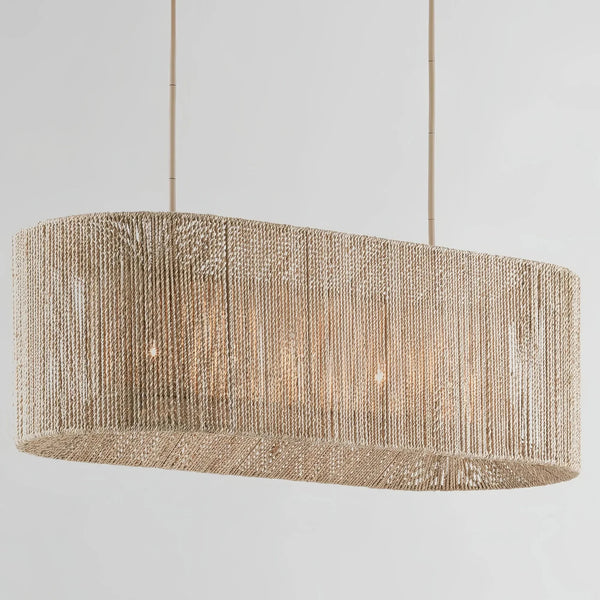 Farrington Abaca Linear Chandelier 42" - Arialamps