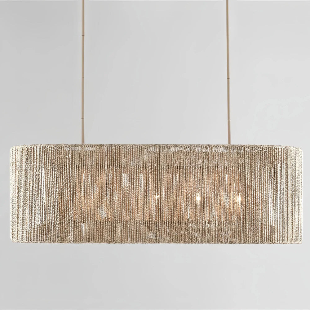Farrington Abaca Linear Chandelier 42" - Arialamps