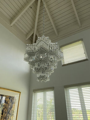 Fashion Star Shaped Chandelier Crystal Ceiling Light Fixture For Small Living Room/ Bedroom