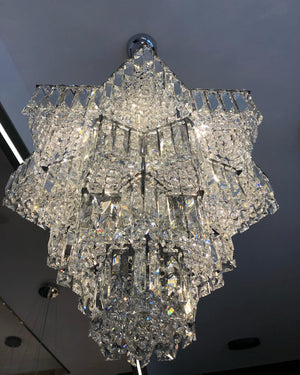 Fashion Star Shaped Chandelier Crystal Ceiling Light Fixture For Small Living Room/ Bedroom