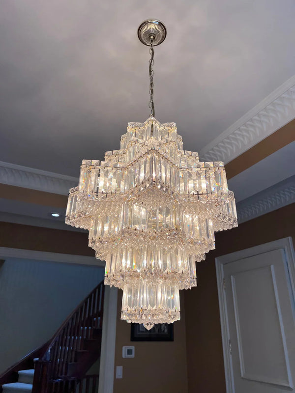 Fashion Star Shaped Chandelier Crystal Ceiling Light Fixture For Small Living Room/ Bedroom