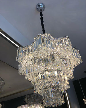 Fashion Star Shaped Chandelier Crystal Ceiling Light Fixture For Small Living Room/ Bedroom