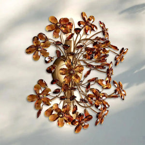 Fiore 2-Light Wall Sconce-Amber-Arialamps