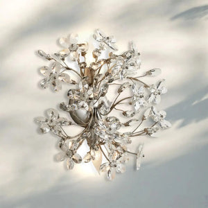 Fiore 2-Light Wall Sconce-Silver-Arialamps