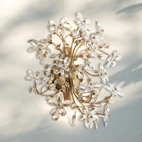 Fiore 2-Light Wall Sconce-Brass-Arialamps