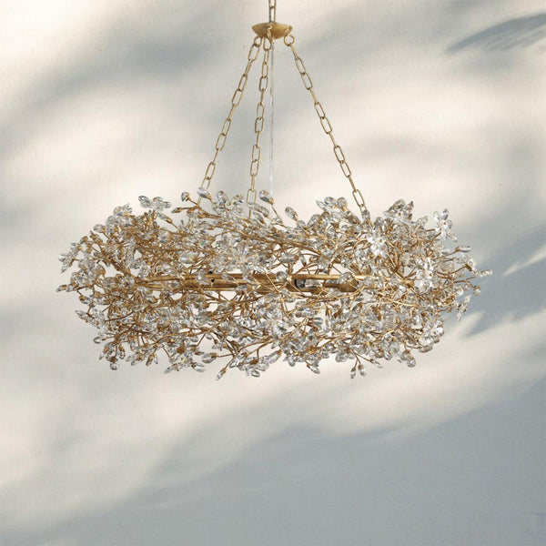 Fiore Crown Crystal Branch Chandelier 39" 48" 60“-