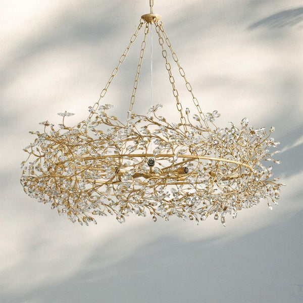 Fiore Crown Crystal Branch Chandelier 39" 48" 60“-