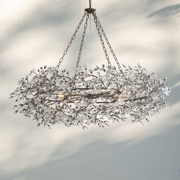 Fiore Crown Crystal Branch Chandelier 39" 48" 60“-