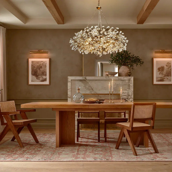 Fiore Crown Crystal Branch Chandelier 39" 48" 60“-