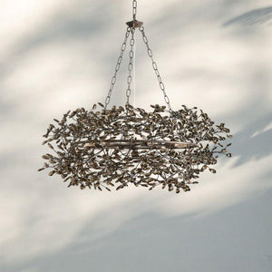 Fiore Crown Crystal Branch Chandelier 39" 48" 60“-Bronze/Smoke-39"-