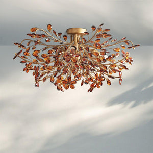 Fiore Flushmount-Brass/Amber-
