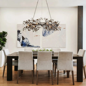 Fiore Linear Chandelier 43" 51" 68"W-Bronze/Smoke-43"-Arialamps