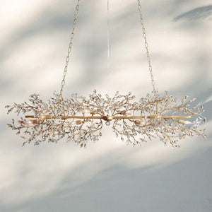Fiore Linear Chandelier 43" 51" 68"W-Gold-68"-