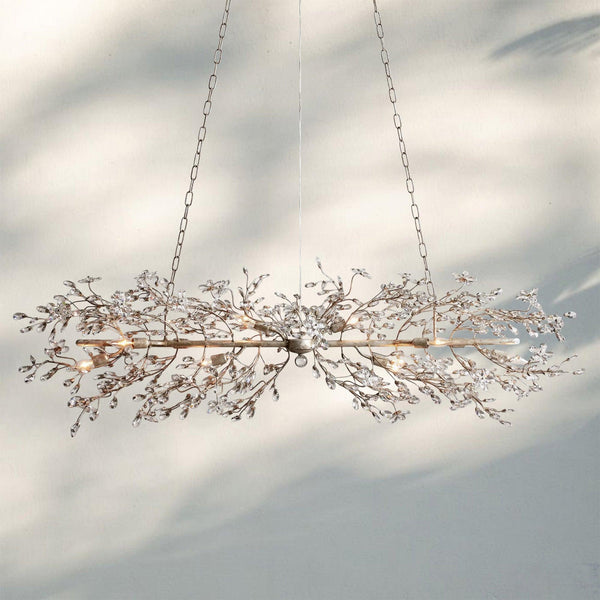 Fiore Linear Chandelier 43" 51" 68"W-Silver-43"-
