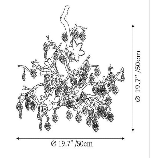 Fiori Branch Chandelier-chandeliers for dining room,chandeliers for stairways,chandeliers for foyer,chandeliers for bedrooms,chandeliers for kitchen,chandeliers for living room-Arialamps