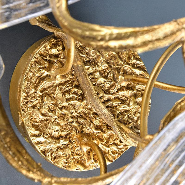 Flake Long Crystal Branch Brass Wall Sconce-Arialamps