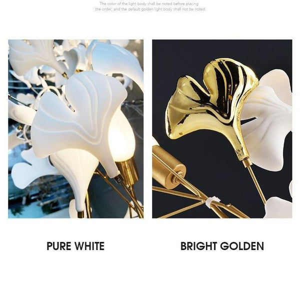 Fleur-de-lis Ceramic Branch Chandelier-Chandeliers-Arialamps