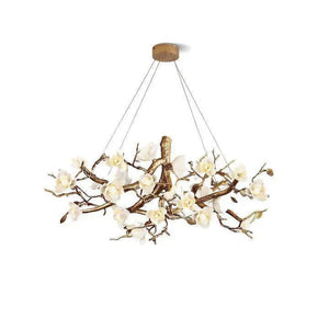 Flower Bloom Branch Brass Chandelier - Arialamps