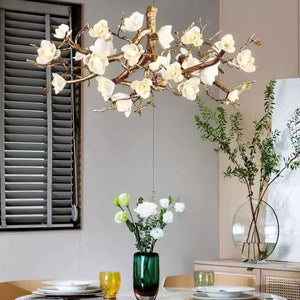 Flower Bloom Branch Brass Chandelier - Arialamps