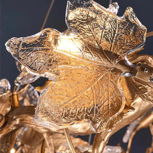 Folio Branch Brass Chandelier-chandeliers for dining room,chandeliers for stairways,chandeliers for foyer,chandeliers for bedrooms,chandeliers for kitchen,chandeliers for living room-Arialamps