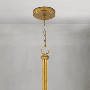 Fontara White Reed Chandelier(Antique Gold Leaf ) - Arialamps