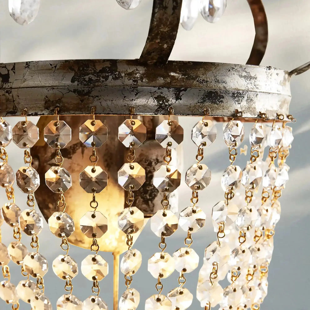 Fotini Iron Wall Sconce in Silver Clay - Arialamps