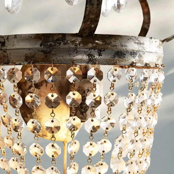 Fotini Iron Wall Sconce in Silver Clay - Arialamps