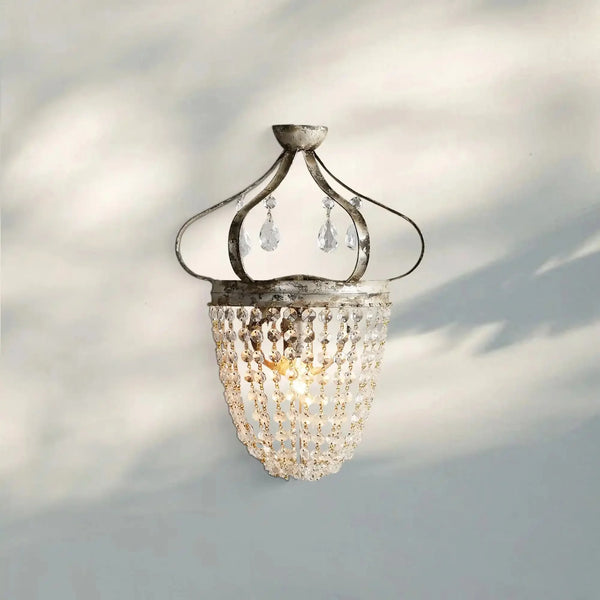 Fotini Iron Wall Sconce in Silver Clay - Arialamps