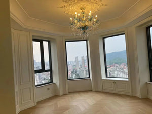 French Romantic Blue Crystal Designer Chandelier for Bedroom/Living Room/Dining Room