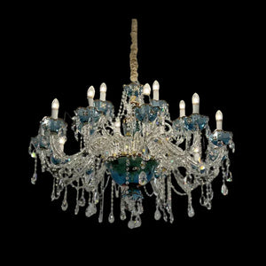French Romantic Blue Crystal Designer Chandelier for Bedroom/Living Room/Dining Room