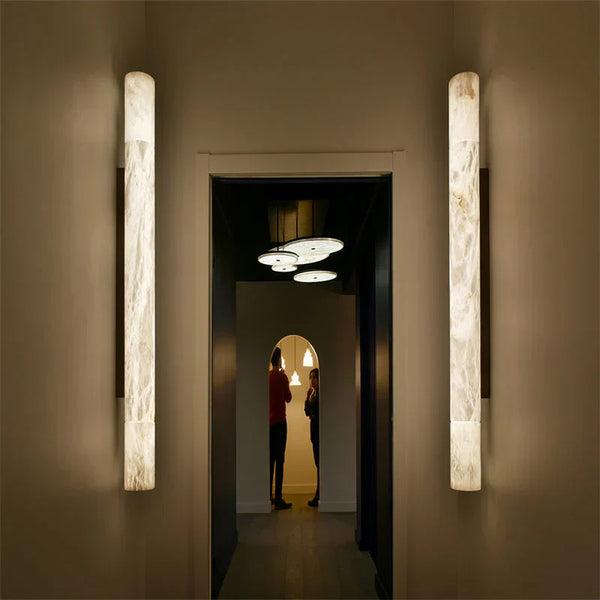 Garron Modern Alabaster Linear Wall Sconce-